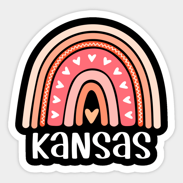 Kansas Rainbow for Women and Girls Sticker by JKFDesigns